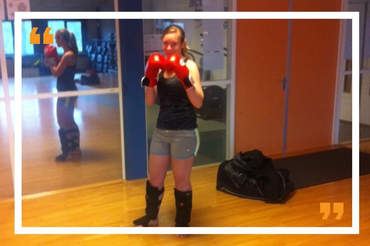 Personal kickboxen Delft/Ypenburg Testimonial Dominique